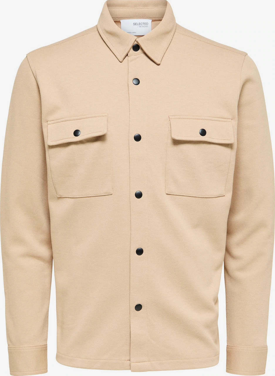 E-177006004-012_A Surchemise Selected Manches Longues Beige – Image 1