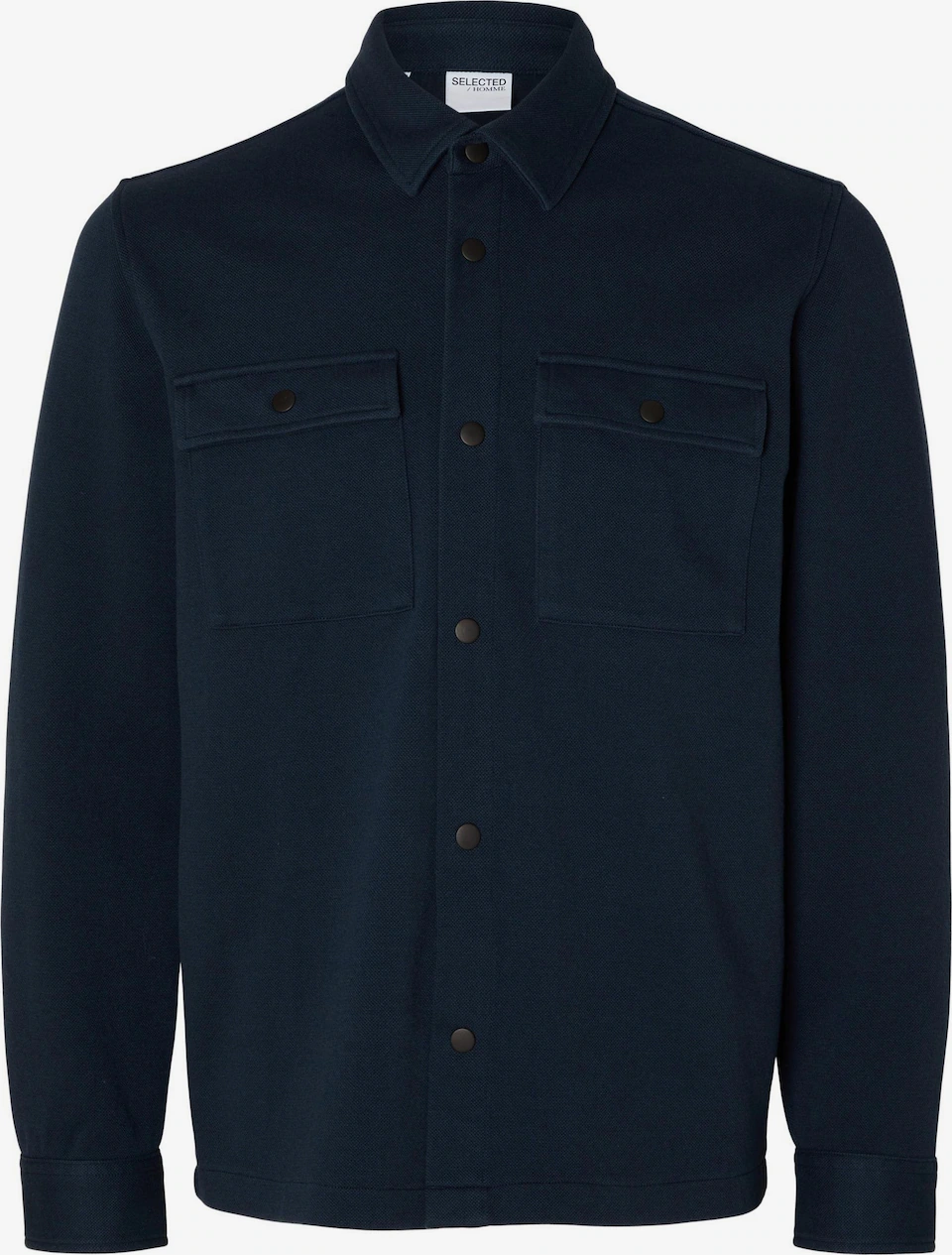 E-177006005-006_A Surchemise Selected Manches Longues Bleu Nuit – Image 1