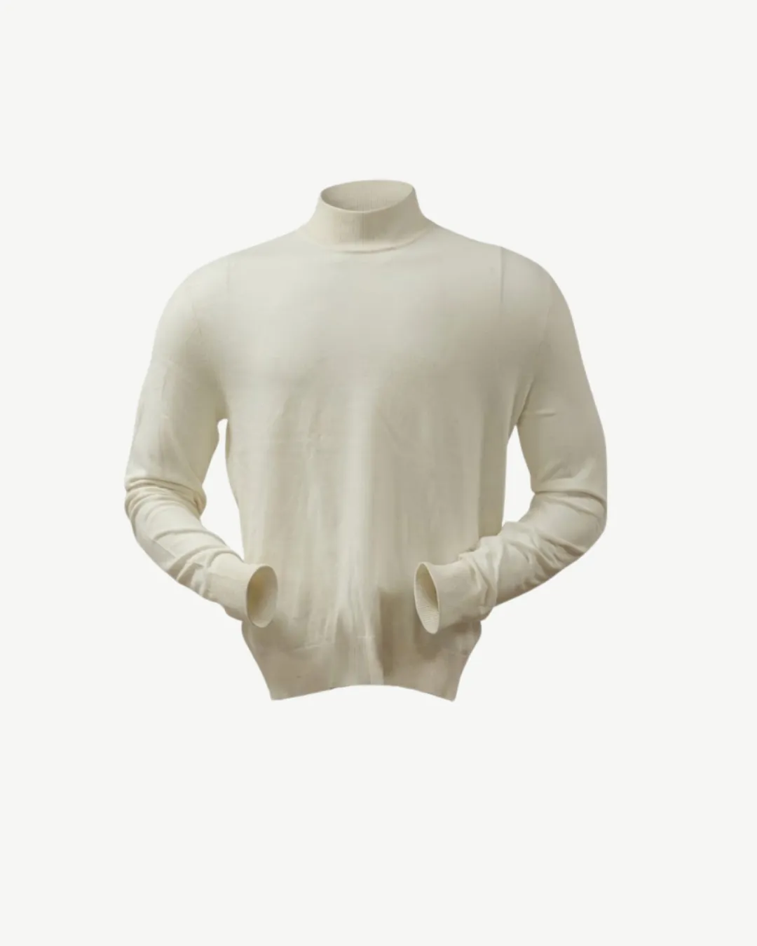 E-192021008-002_A Pull en Laine Zara col cheminée Blanc Cassé – Image 1