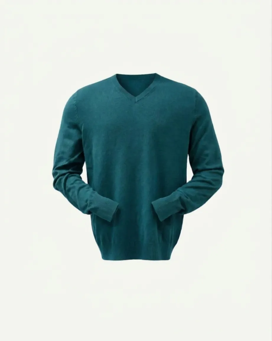 E-192021024-006_A Pull En Laine Zara Bleu Vert – Image 1